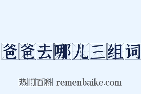爸爸去哪儿三组词是什么意思的图片